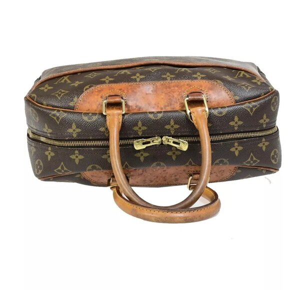 LOUIS VUITTON LV Logo Deauville Hand Bag Monogram Leather Brown - Picture 6 of 16